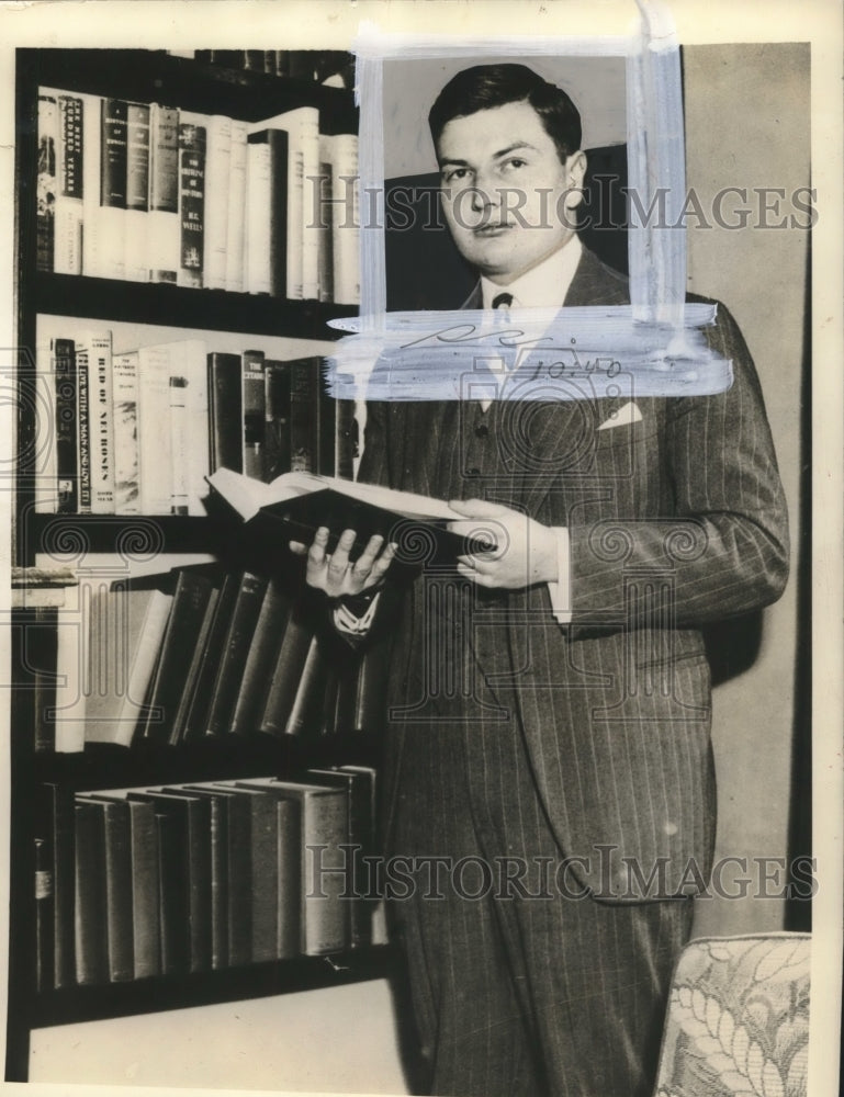 1937 Press Photo David Rockefeller Jr.student at London School of Economics-Historic Images