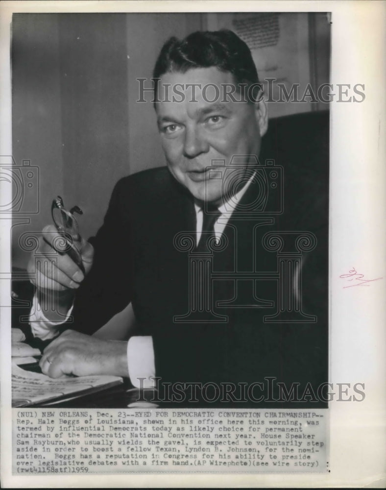 1959 Press Photo Hale Boggs seeks Democratic Convention chairmanship - sba21270-Historic Images