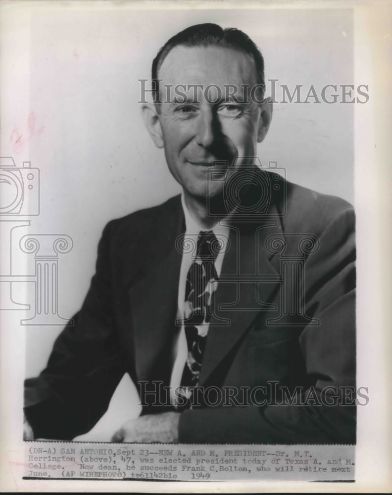 1949 Dr MT Herrington, New president of Texas A &amp; M College - Historic Images