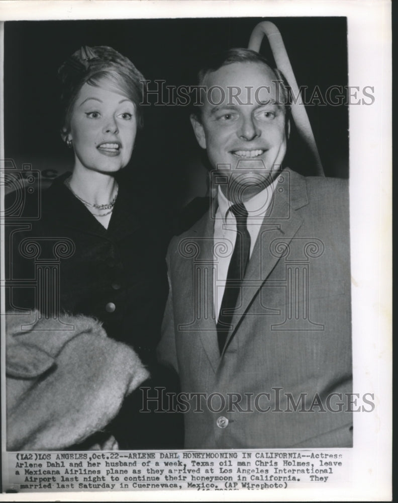 Actress Arlene Dahl honeymoons in California with new husband-Historic Images