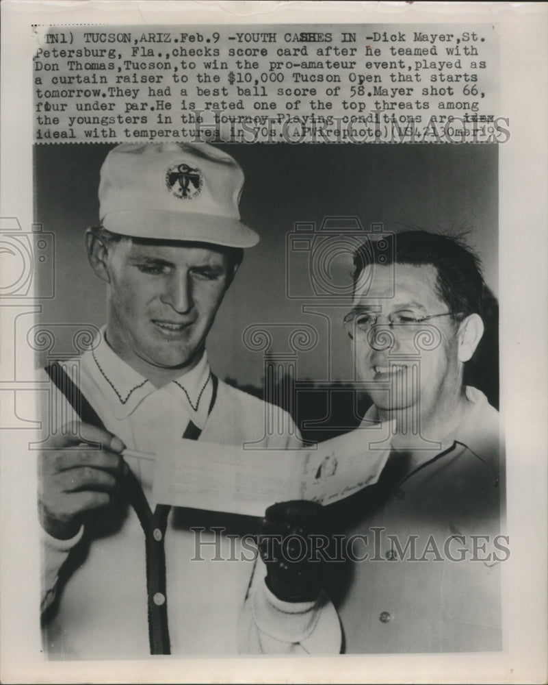 1995 Press Photo Dick Mayer rated one of the top threats in Tucson Open - Historic Images