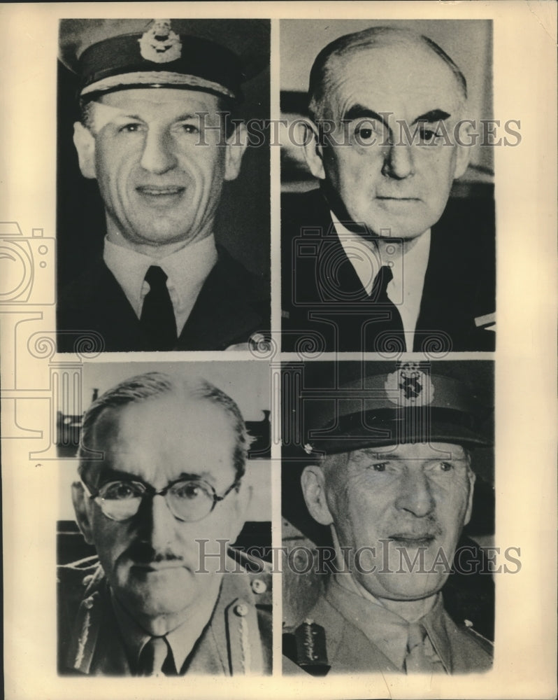 1943 Press Photo Conference attendees Chief Air Marshal Sir Charles Portal et al-Historic Images