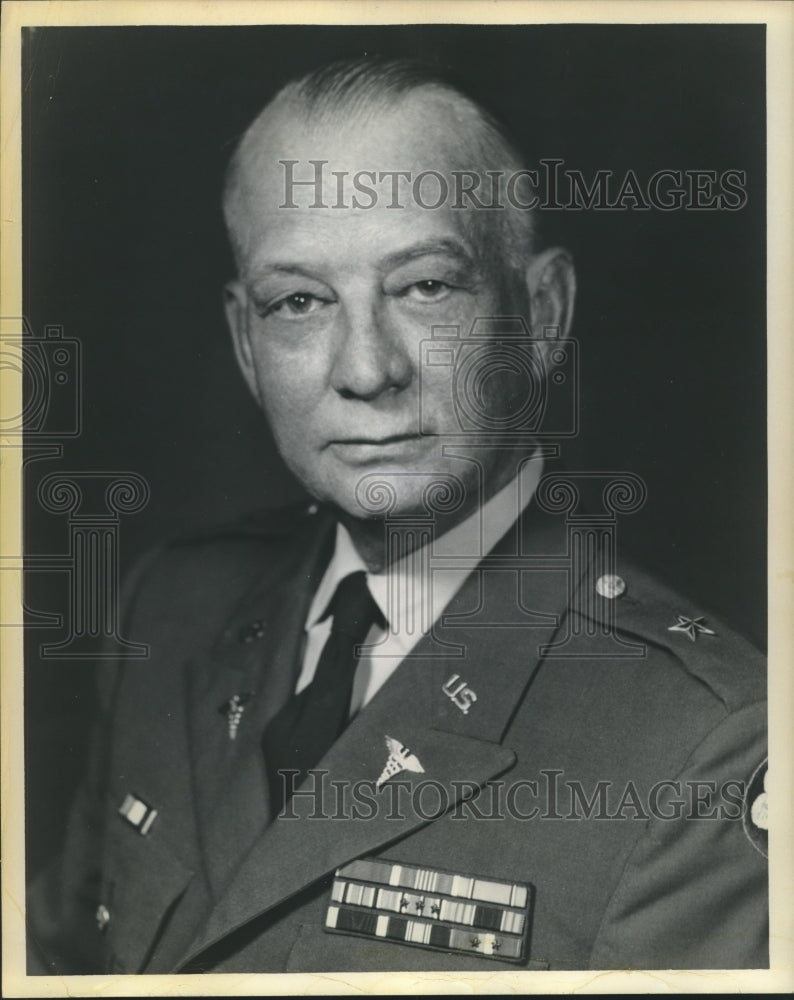 1966 Press Photo Brigadier General Robert L. Rhea, Jr. Commands Brooks Hospital-Historic Images
