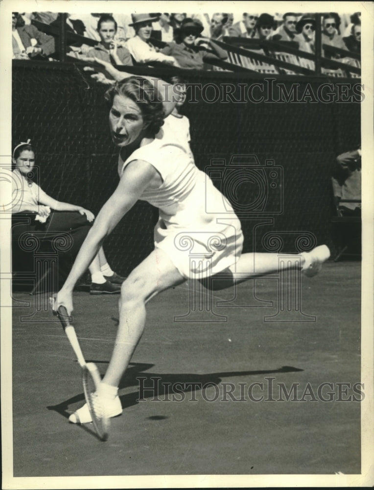 1938 Margot Lumb shown in action at the tennis tournament season-Historic Images