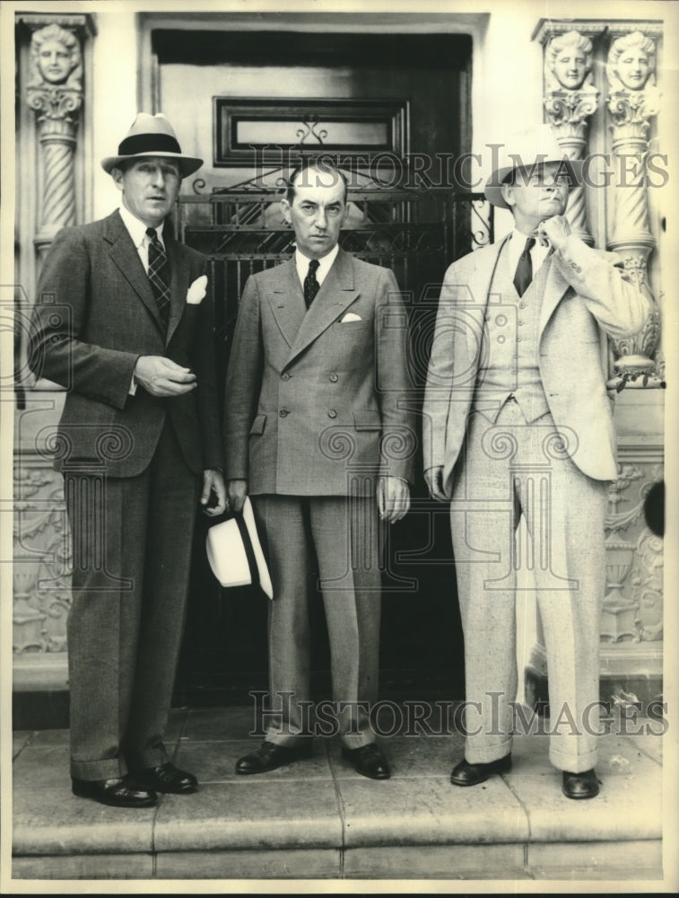 Press Photo Burton Fitts, Ernest Noon and Charles Blair investigate kidnapping-Historic Images
