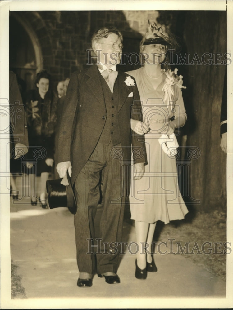 Press Photo Governor Arthur James of PA marries Emily Case in Doylestown PA-Historic Images