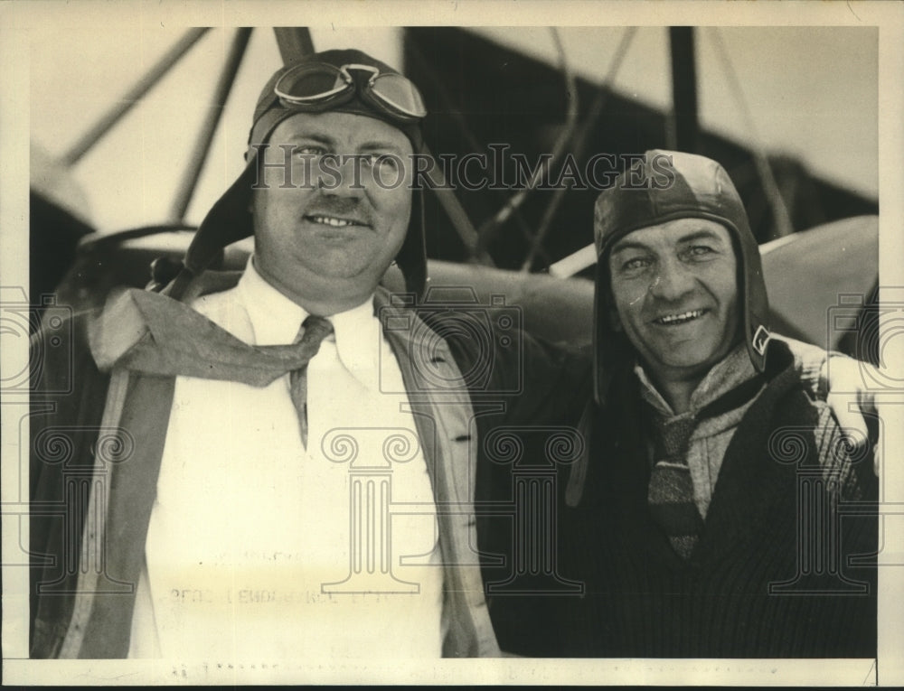 1929 Press Photo Don Templeman &amp; Grover Mitchell Attempt to Break Refuel Record-Historic Images
