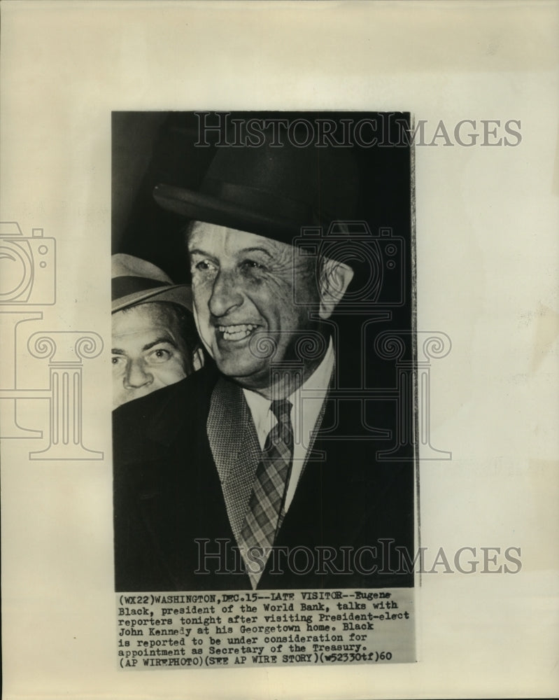 1960 Press Photo Eugene Black considered for appointment as Treasury Secretary-Historic Images