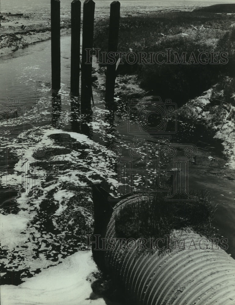 Press Photo Dumping toxic substance is a major cause of water pollution-Historic Images