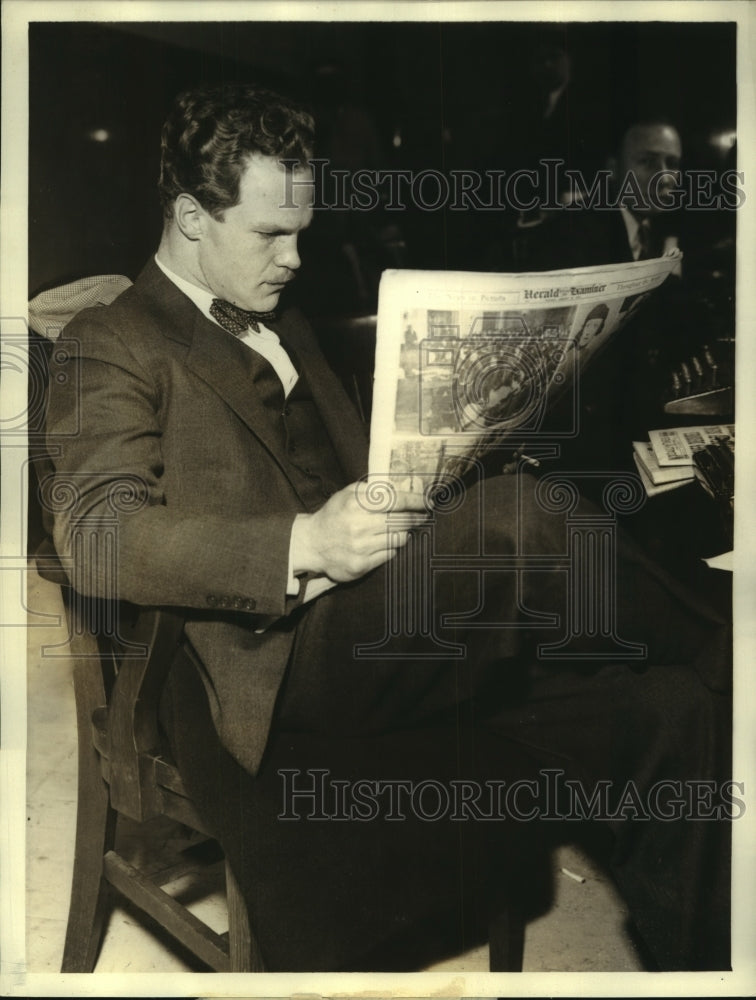 1934 Press Photo Walker Wynekoop son of Dr. Alice Lindsay charged with murder-Historic Images