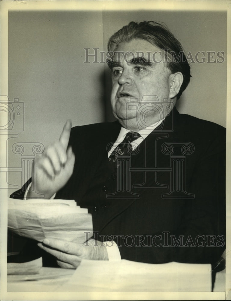 1941 Press Photo John L Lewis Pres of UMW Defies Government in Coal Strike- Historic Images