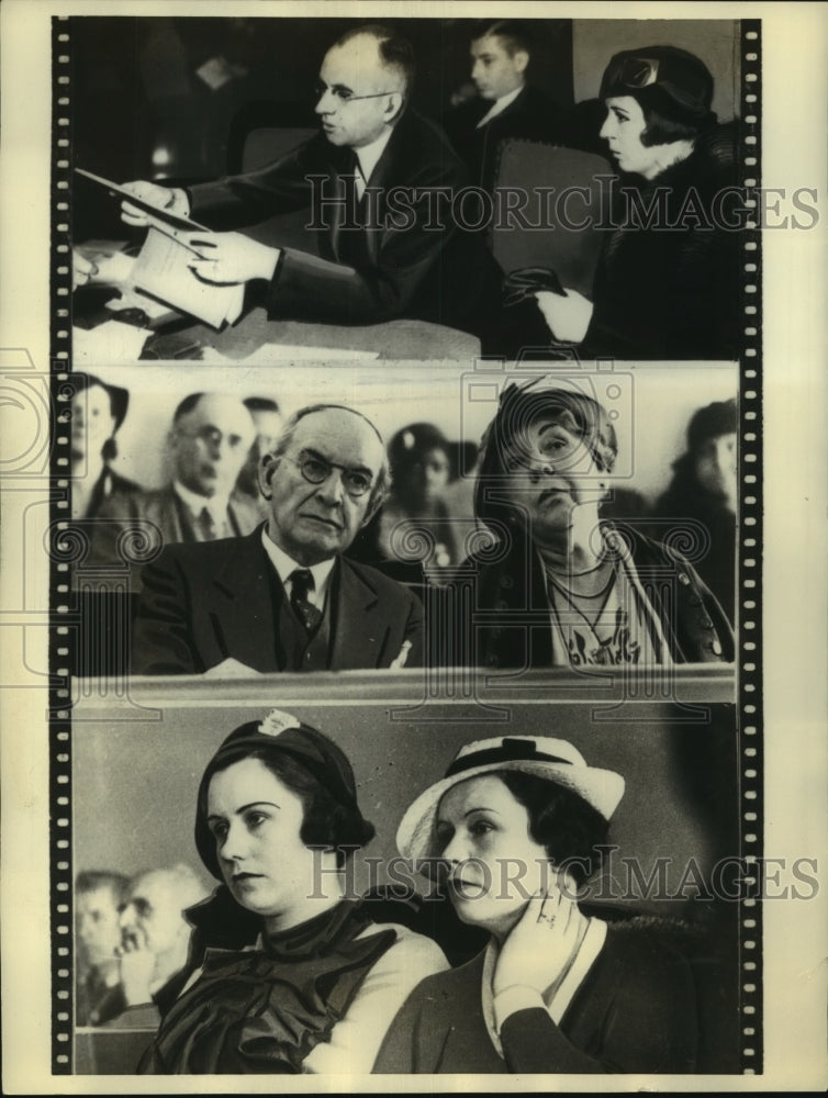 1935 Principals in the "Wife Swap" Court hearings - Historic Images