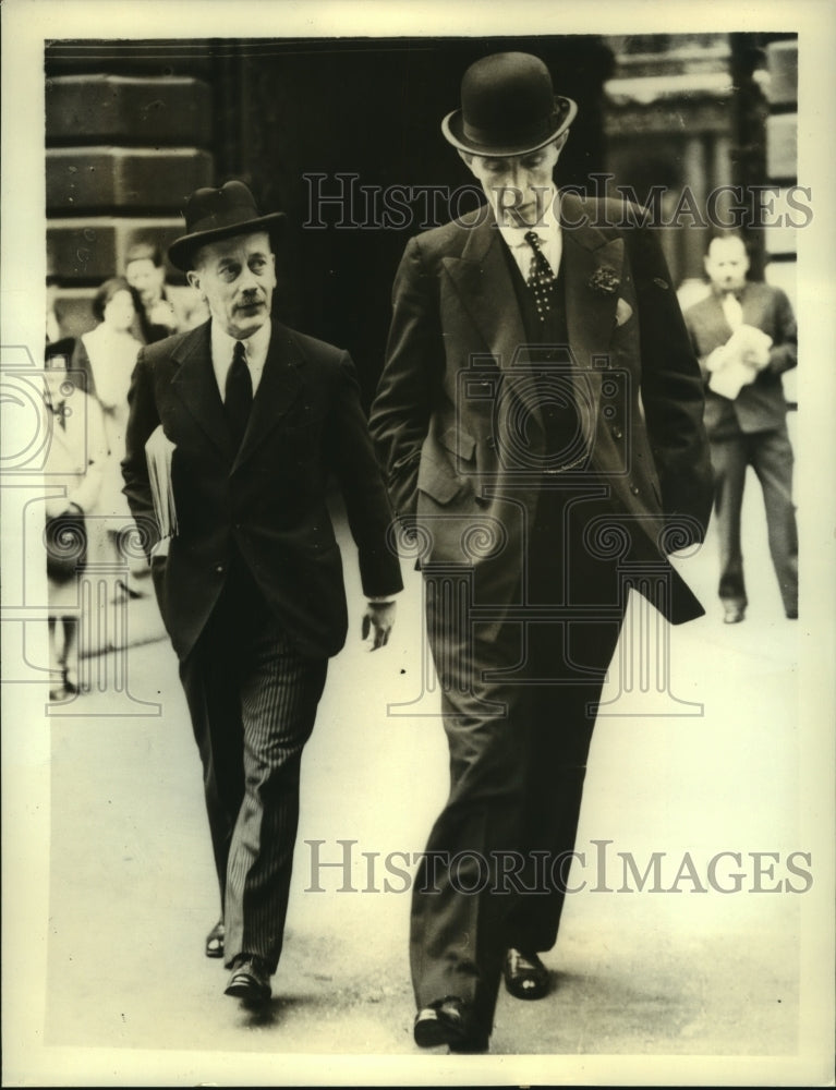 1939 Press Photo Lord Halifax British Foreign Minister with Alexander Cadogan-Historic Images