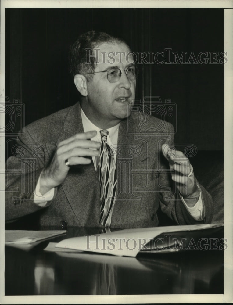 Press Photo Clinton Anderson testifies before Senate Banking Committee hearing-Historic Images