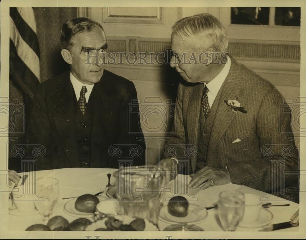 1935 Press Photo American Red Cross chair Adm Cary Grayson, Col F McFadden-Historic Images