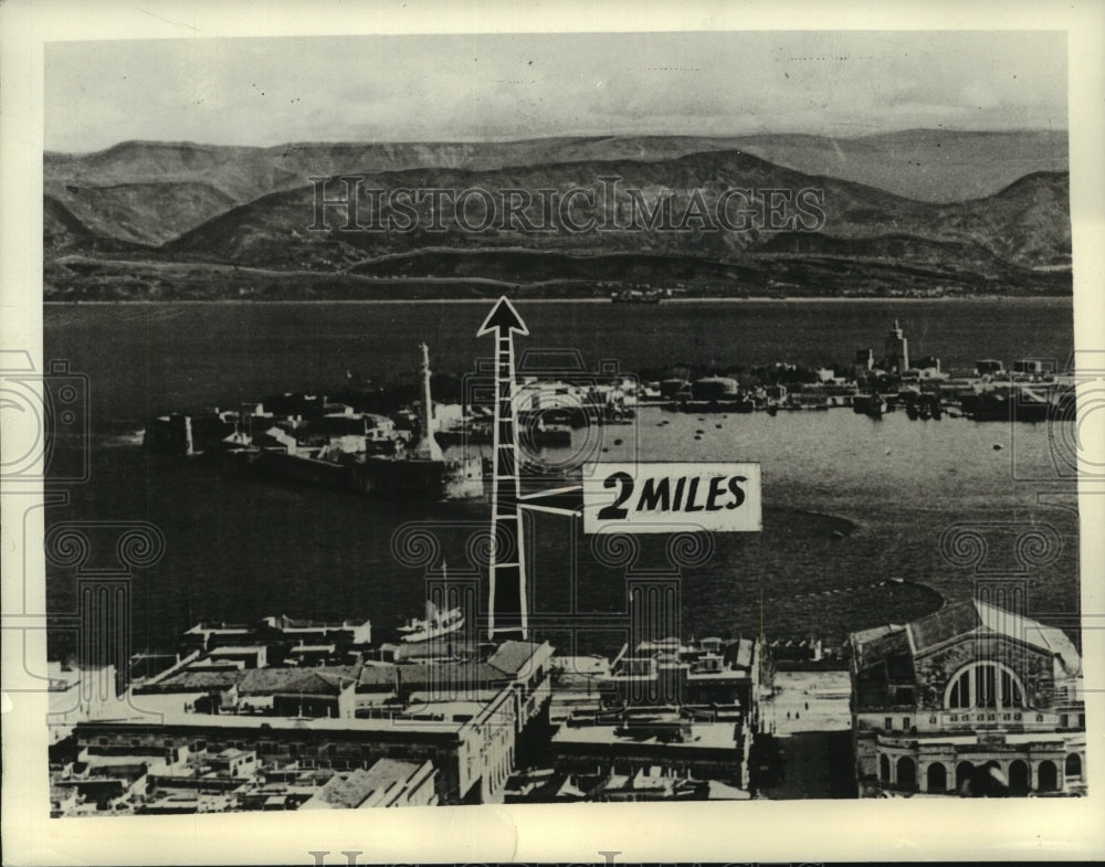 1943 Press Photo View from Messina looking across the strait at Italian Mainland-Historic Images