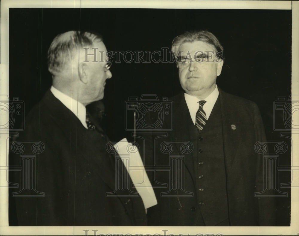 1937 Press Photo William Green and John L. Lewis Have Split the Ranks in Labor- Historic Images