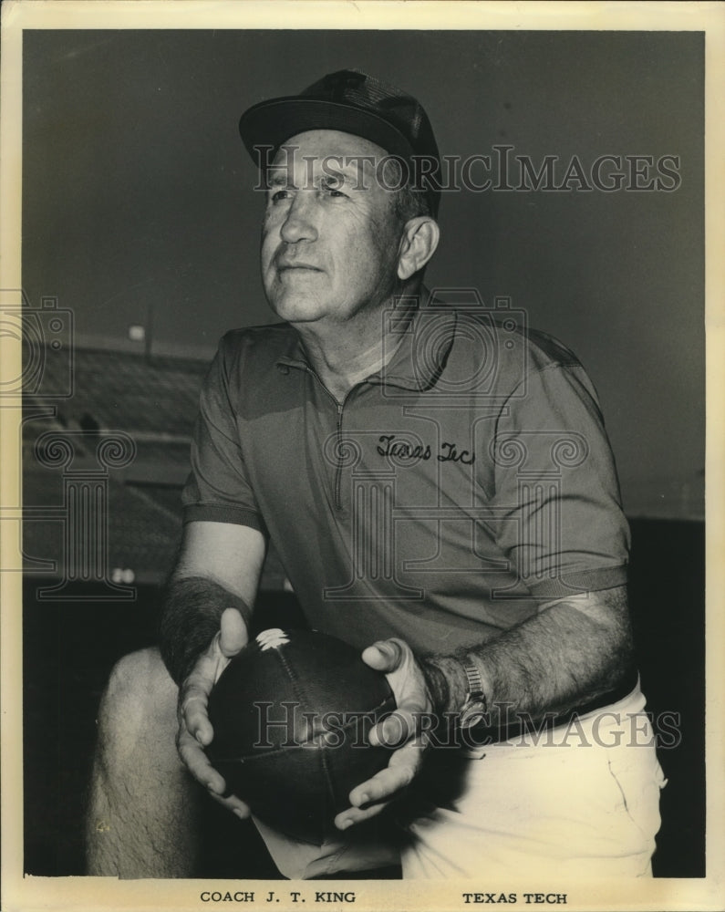 Coach J. T. King of Texas Tech Football Team - Historic Images