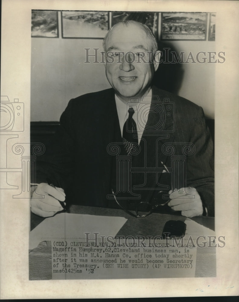 1952 Press Photo George Magooffin Humphrey new Secretary of Treasury - sba26080-Historic Images