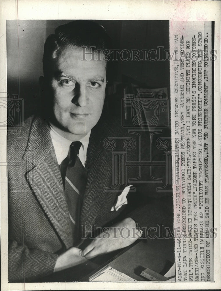1946 Eastern Radio Network Executive Charles Jaeger - Historic Images