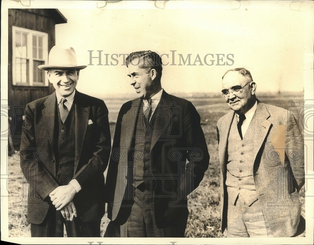 1936 Dr Rexfford Tugwell,Dr WW Alexander & Agri Secy H Wallace - Historic Images