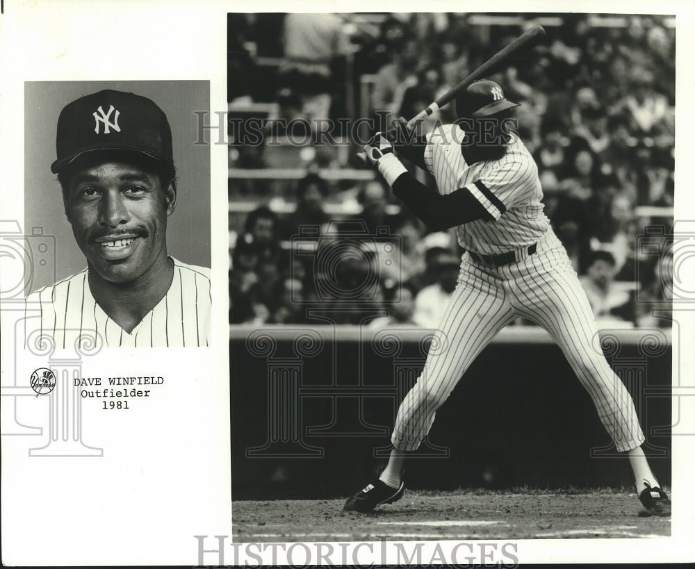 1981 Press Photo NY Yankee outfielder Dave Winfield in action - sba28470 - Historic Images