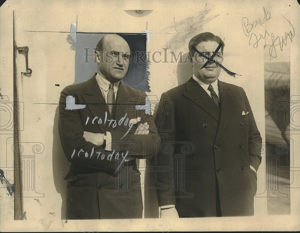 Press Photo Sam Goldwynaat left with another man in eeting - sba28603-Historic Images