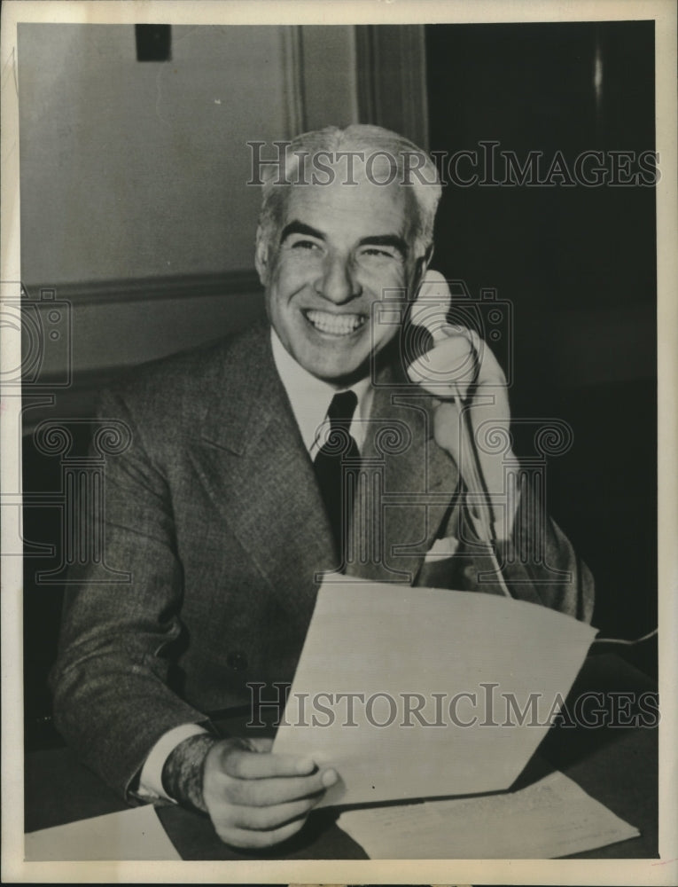 1944 Edward R. Stettinius, Jr. at his desk at the State Department - Historic Images