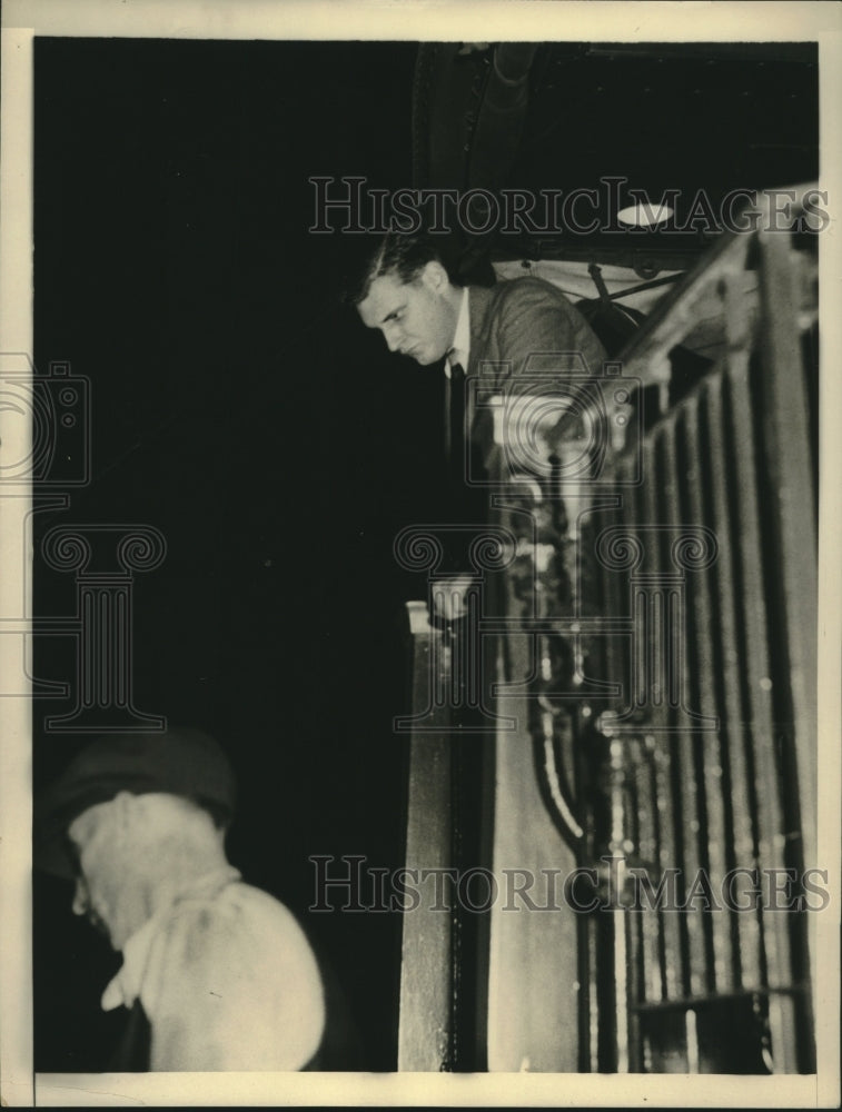 1954 John Jacob Astor, Ill on the platform of his private car - Historic Images