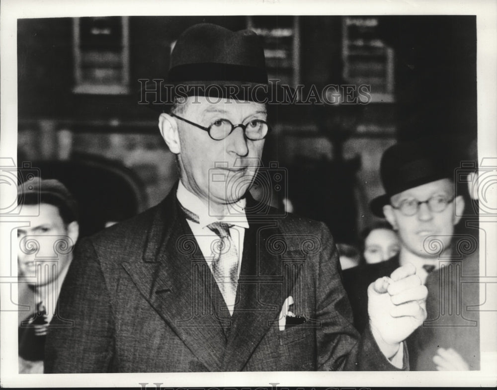 1938 Press Photo Norman Birkett. atty for client Count Haugwitz Reventlow - Historic Images