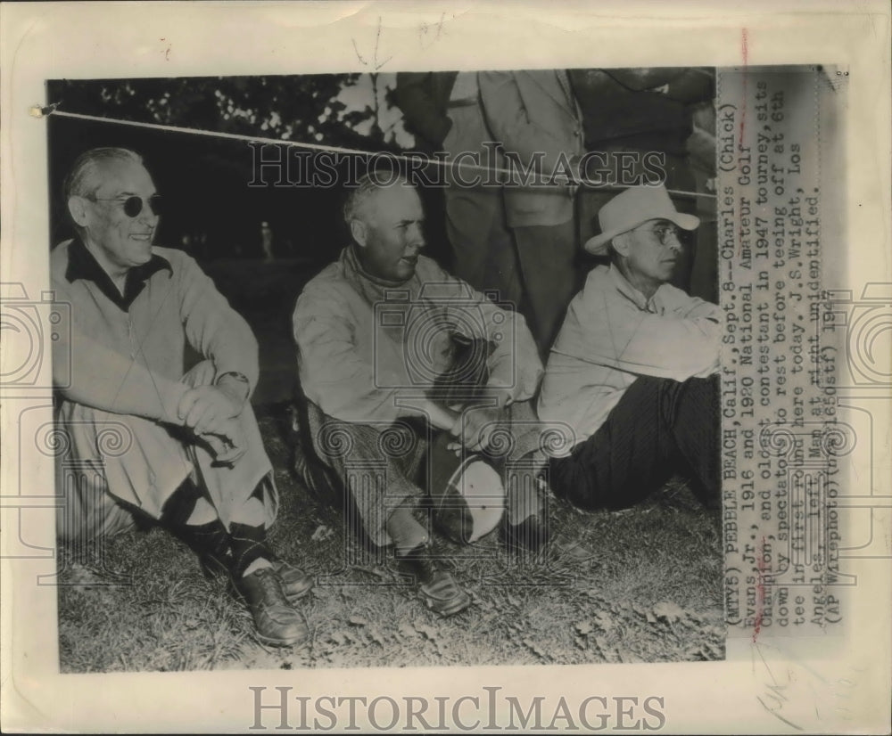 1947 Press Photo Charles Evans Jr. 1916-1920 National Amateur Golf Champion- Historic Images