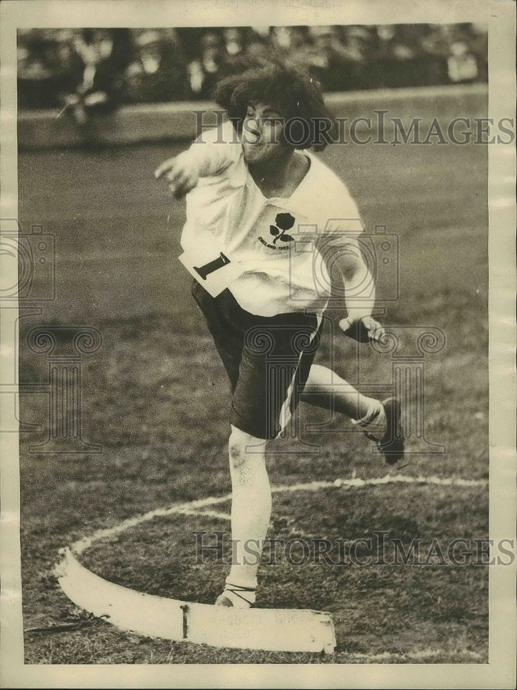 1925 Press Photo M. Western wins shot putt event - sbs00748- Historic Images