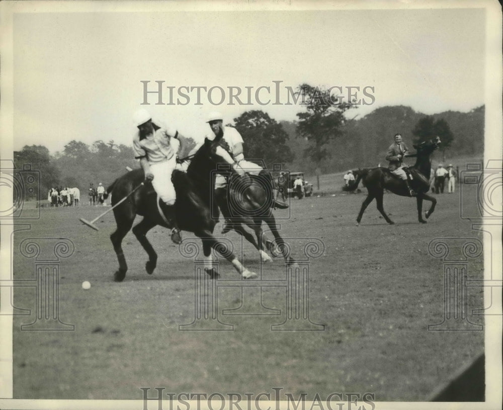 1931 Press Photo Taken During First Match of Invading Argentine Polo Four - Historic Images