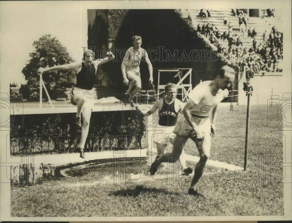 1928 Press Photo The 3,000 Meter Steeplechase at Water Jump - sbs01786 - Historic Images