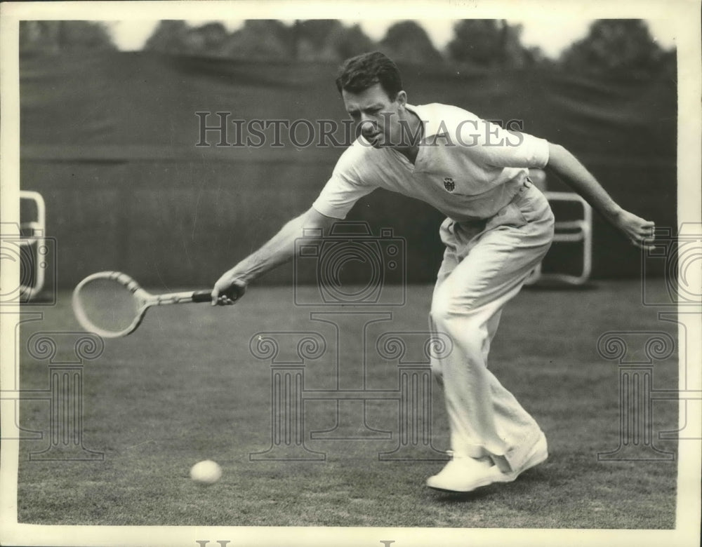 1932 Press Photo John Van Ryn Exhibits Form Aided Him to Defeat Vernon Marcum- Historic Images