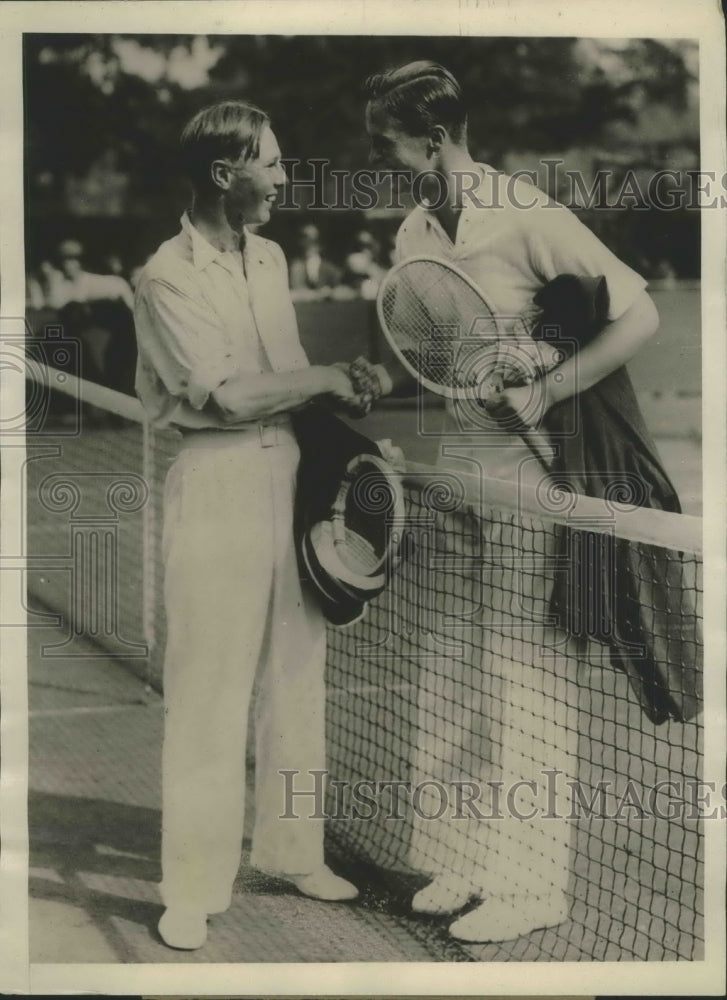 1929 Press Photo Jimmie Nuthall brother of Betty Nuthall wins in Junior Tennis - Historic Images