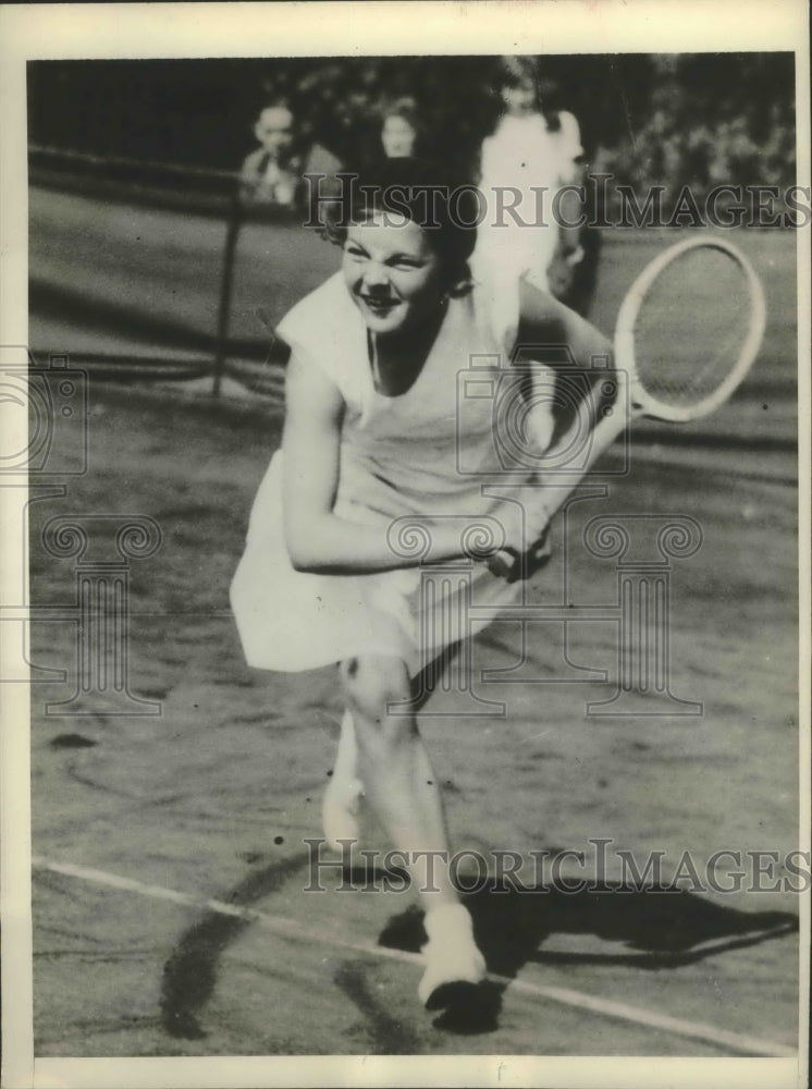 1931 Press Photo Pat Nuthall, sister of Betty Nuthall in Junior Singles match- Historic Images