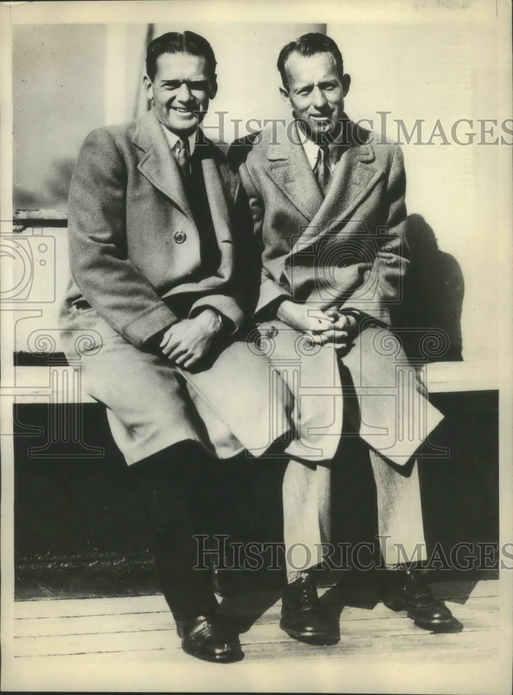 1931 Press Photo Gilbert Hall and Wilmer L.Allison won the Doubles Championship- Historic Images