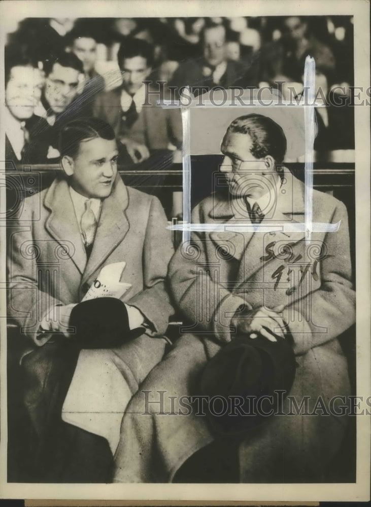 1928 Press Photo Vincent Richards and Karel Kozeluh, noted Tennis Stars - Historic Images