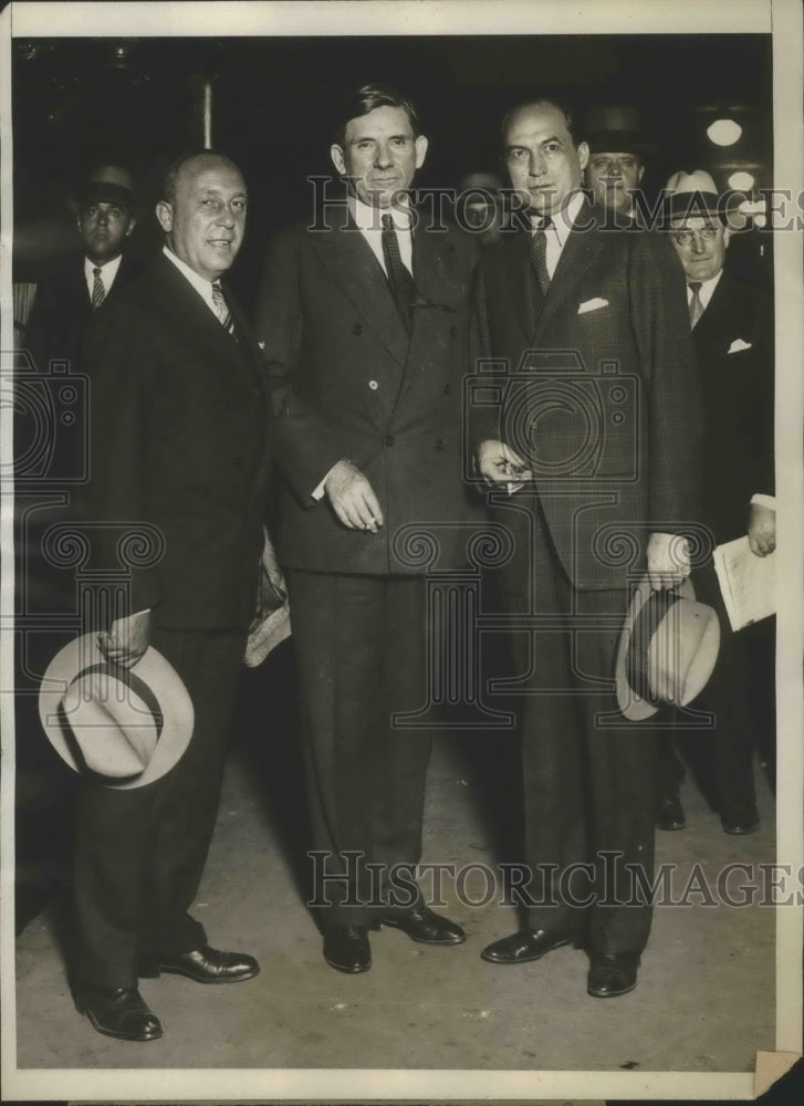 1929 Press Photo Humbert Fugazy, Brooklyn Promoter,W.F Carey and Frank Bruen- Historic Images