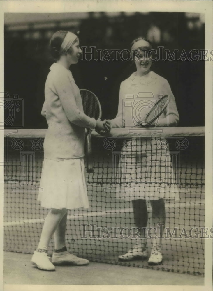 1928 Press Photo Sarah Palfrey and sister Mianne won the Tennis Double Title- Historic Images