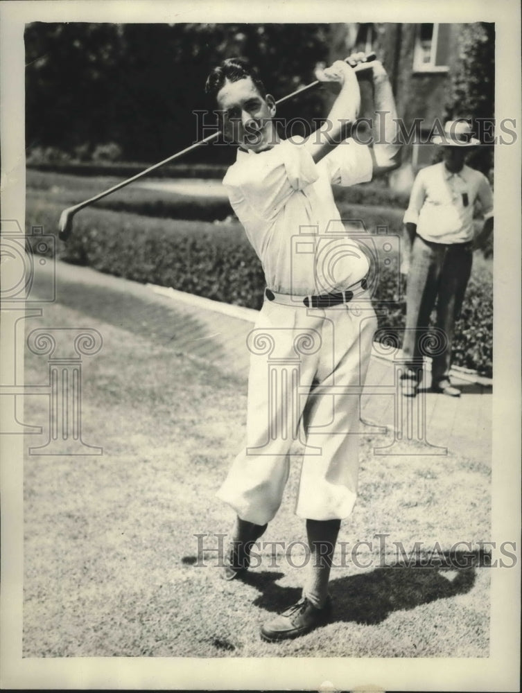1930 Press Photo Johnny Lehman, finalist in Western Amateur Championship - Historic Images