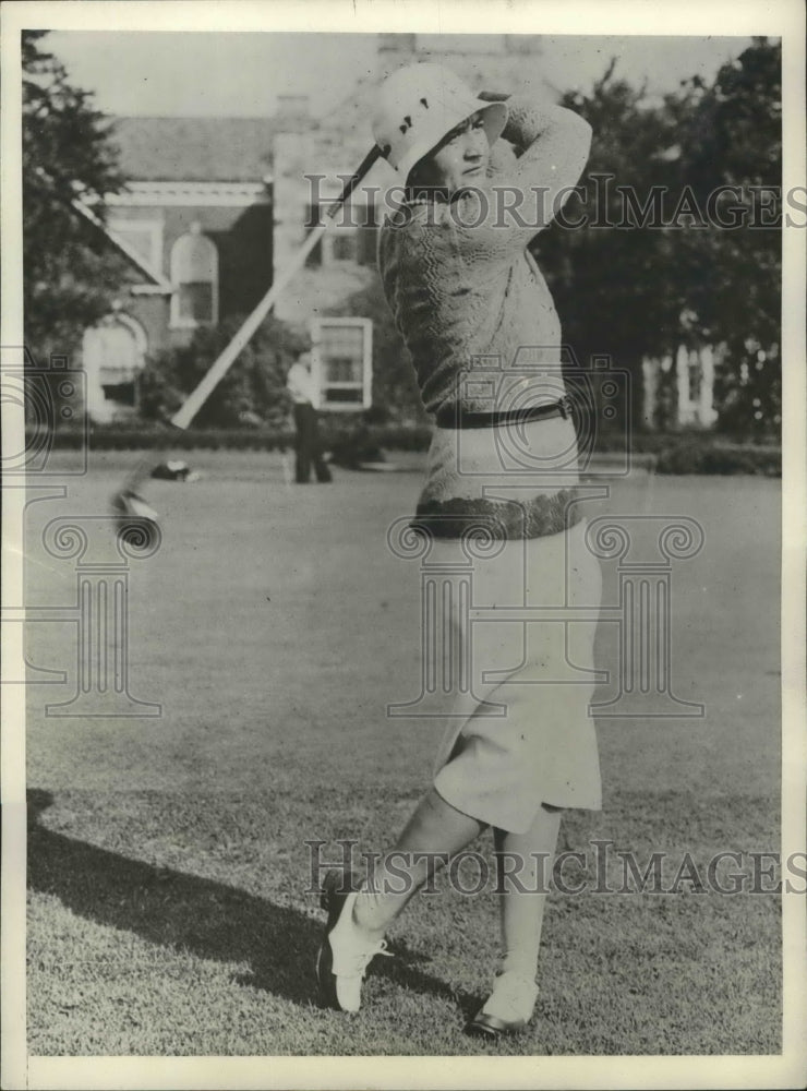 1931 Press Photo Mrs. O. S. Hill to compete in Women's National Golf Tournament - Historic Images