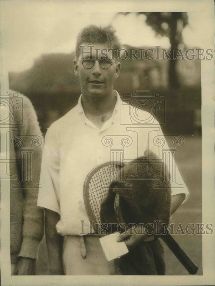 1924 Press Photo Howard Kinsey defeats William Johnston at Seabright Tourn - Historic Images