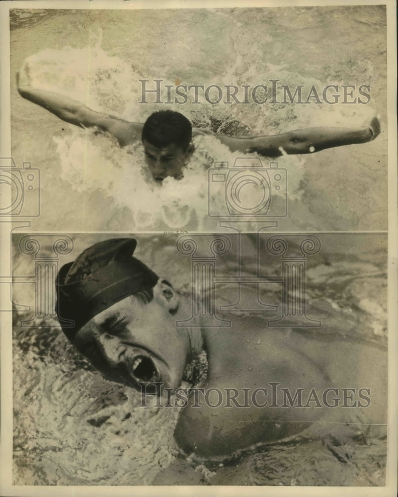 1936 Press Photo Two Young Men Narrators of American Olympic Team - sbs03371 - Historic Images