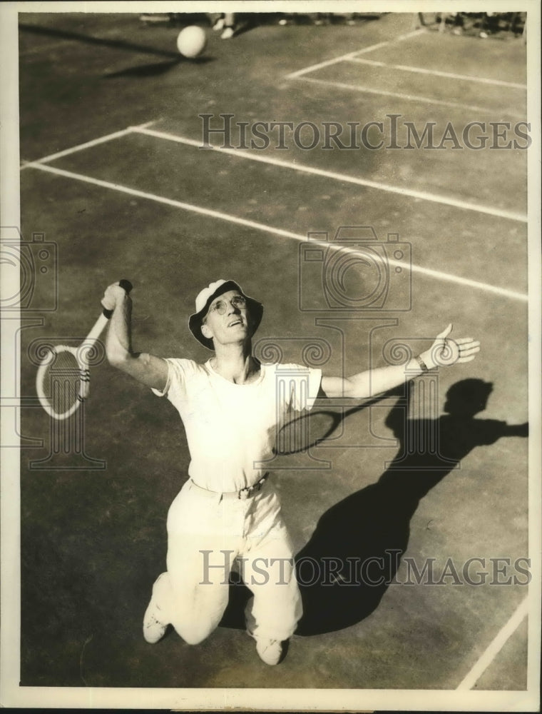 1937 Press Photo Thane Halstead Newly Crowned Men's Singles Champion Chicago Div - Historic Images