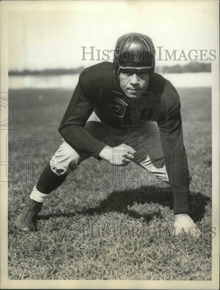 1936 Press Photo R.J. Morrell Jr Captain &amp; Guard of Navy Football Team - Historic Images