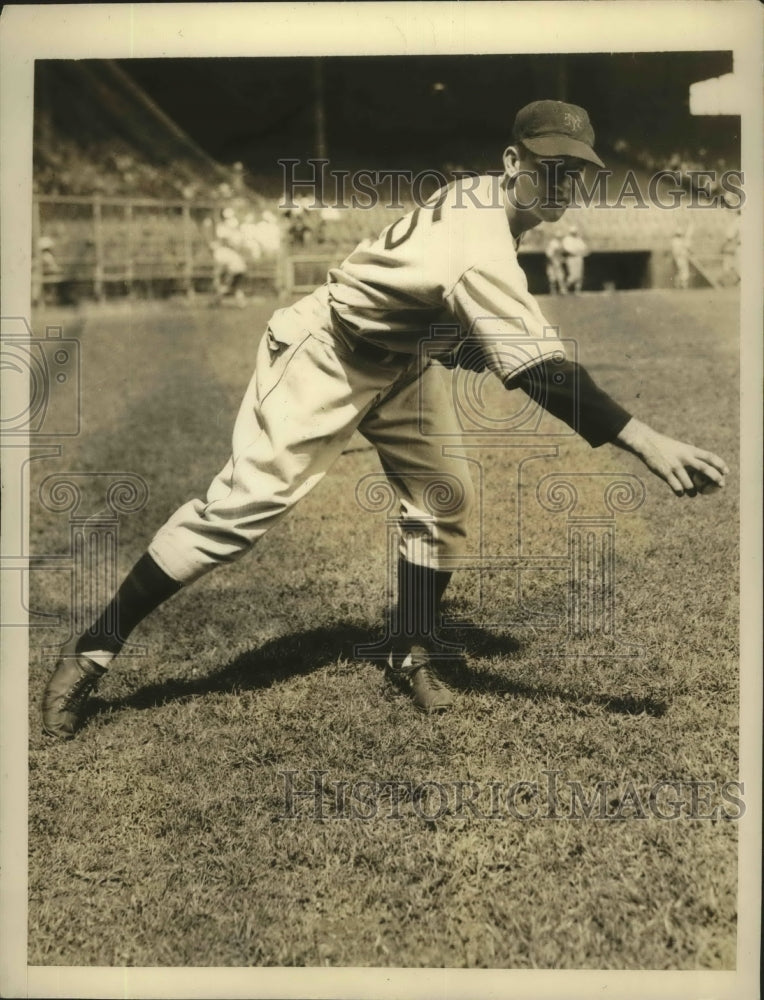 Press Photo Jack Salveson Reserve Pitching Forces of New York Team - sbs03590- Historic Images