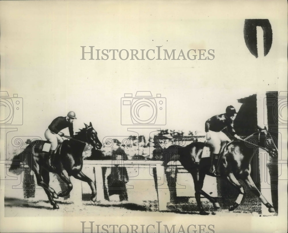 1931 Press Photo Racehorse &quot;Grakle&quot; Winning Grand National Steeplechase, England - Historic Images