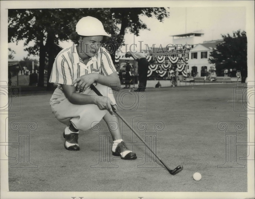 1953 Press Photo Golfer Betty Hicks in All-American Golf Championship- Historic Images